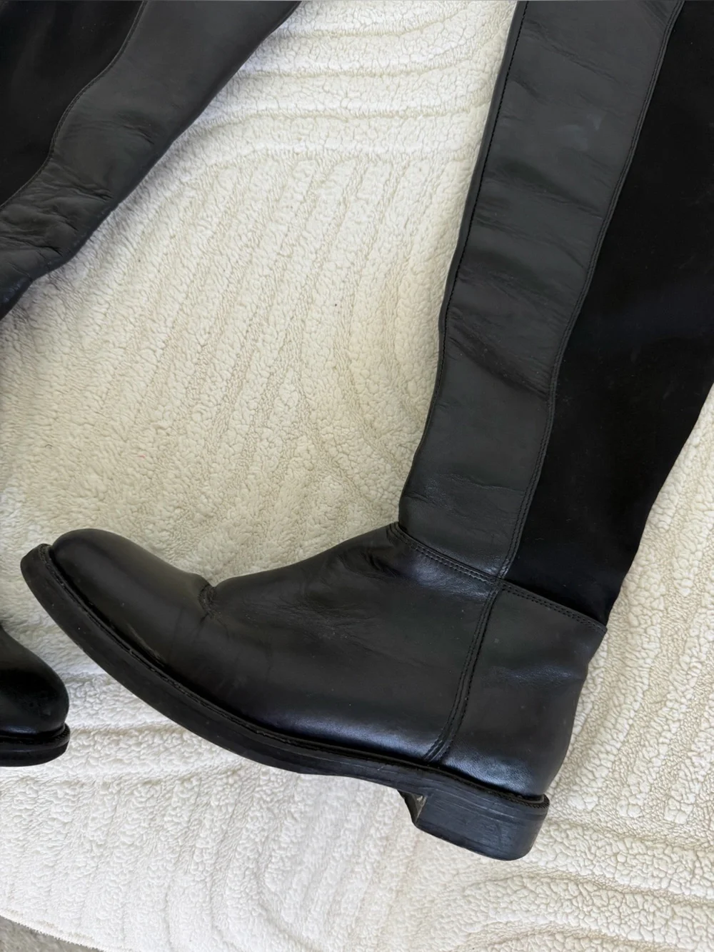 Authentic TRUSSARDI Black Over-the-Knee Riding Boots - leather - preloved- 37 EU